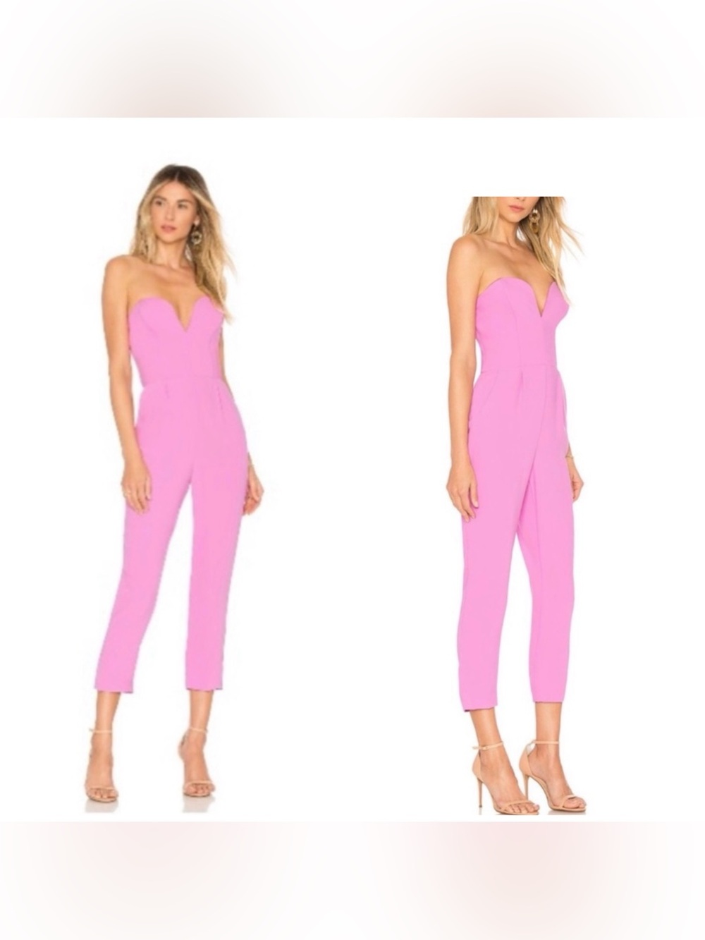 REVOLVE NWOT Amanda Uprichard Cherri Jumpsuit Sweet Pink Size Small